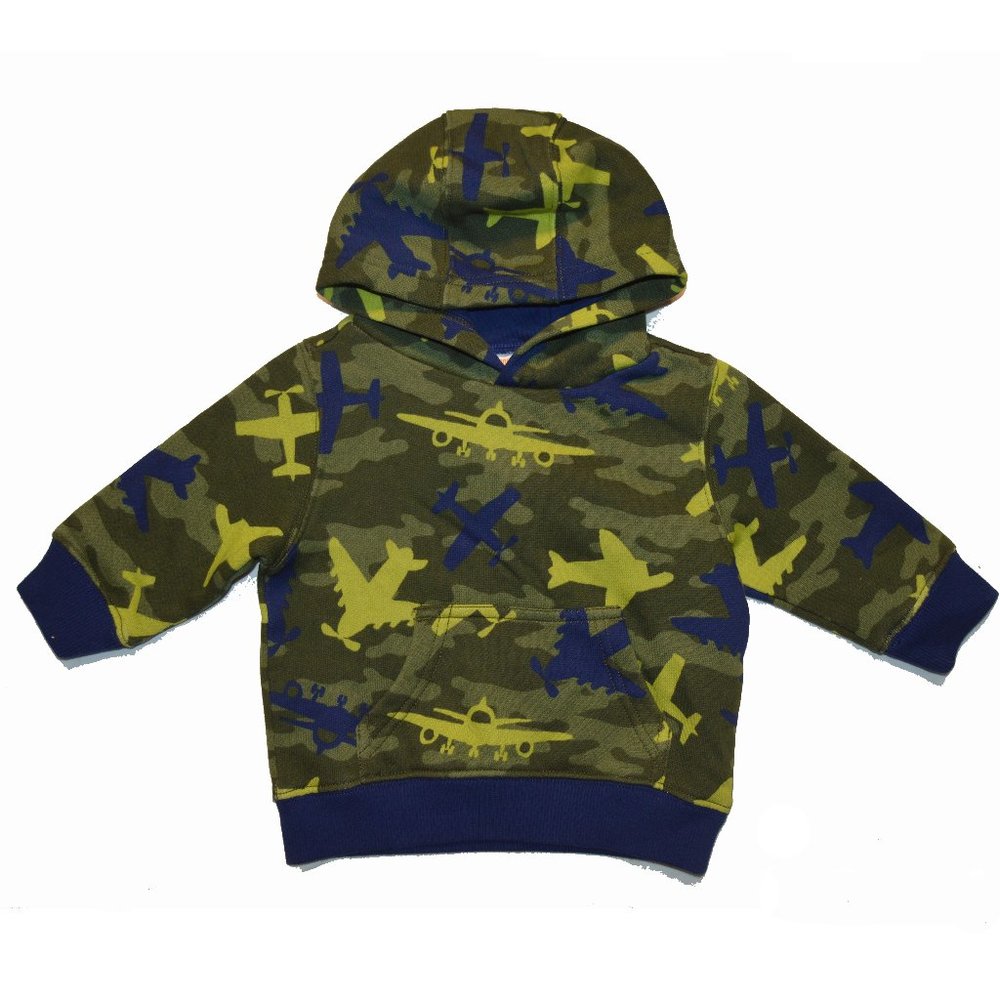 Gymboree NWT Airplane Camo Travel Hoodie Sweatshirt 6-12 Months